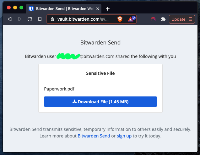 A received Send