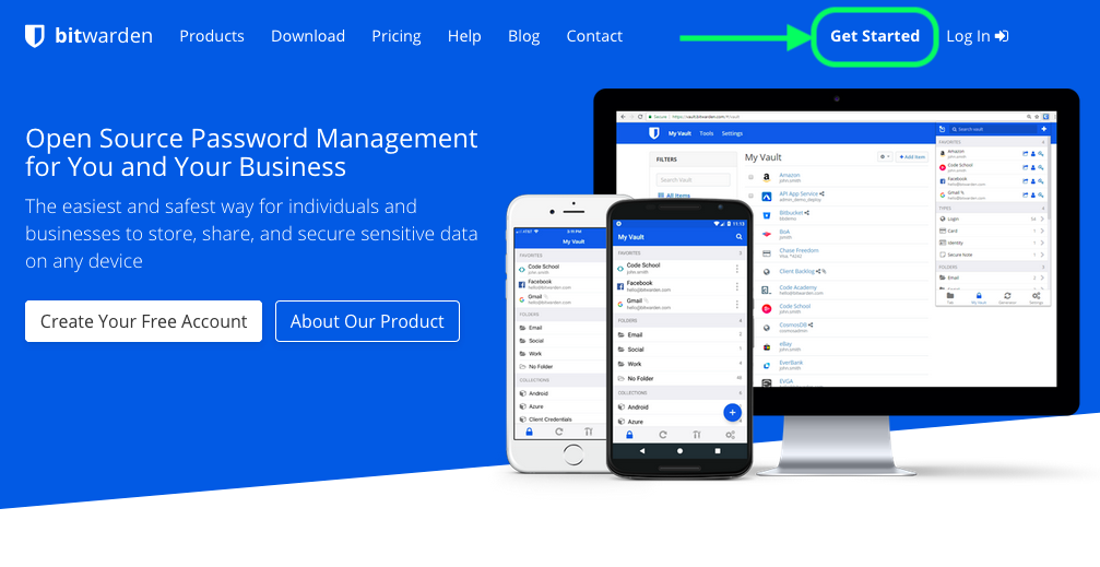 Bitwarden Homepage
