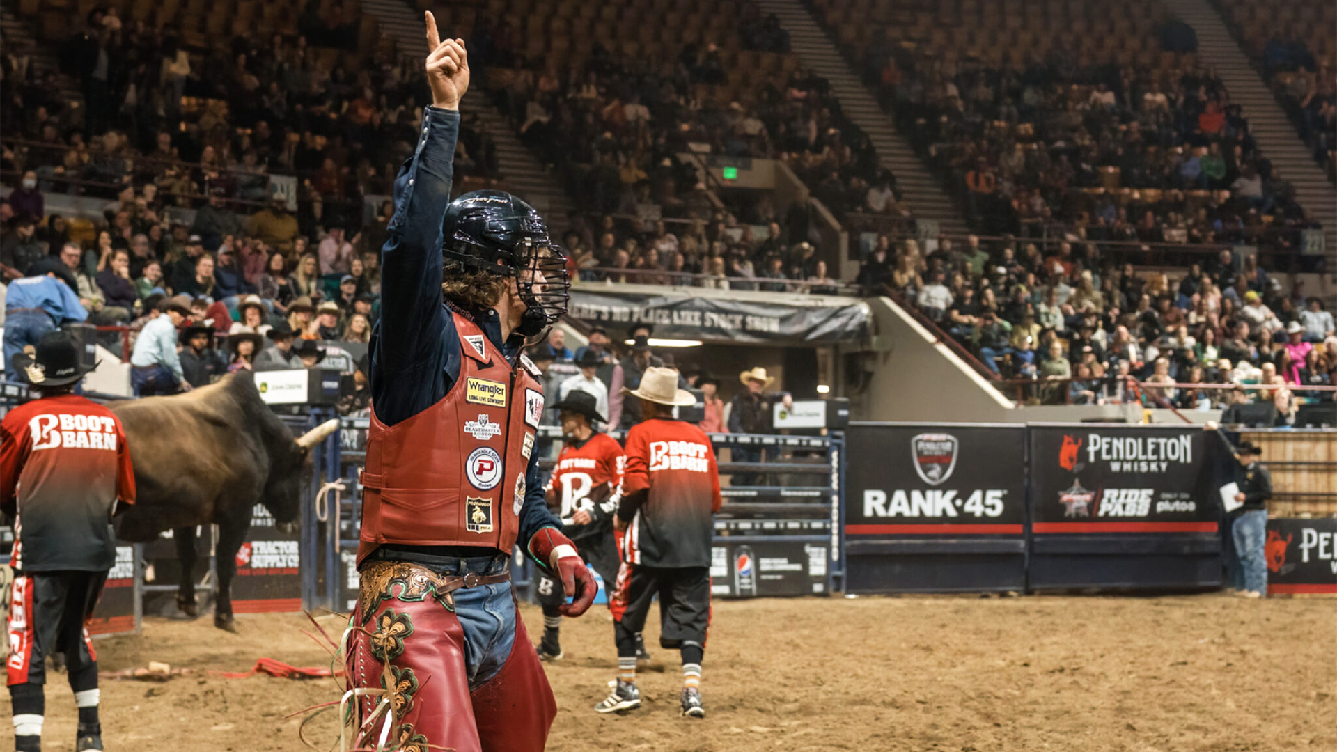 PBR rider showcasing their skills in the arena during the current year