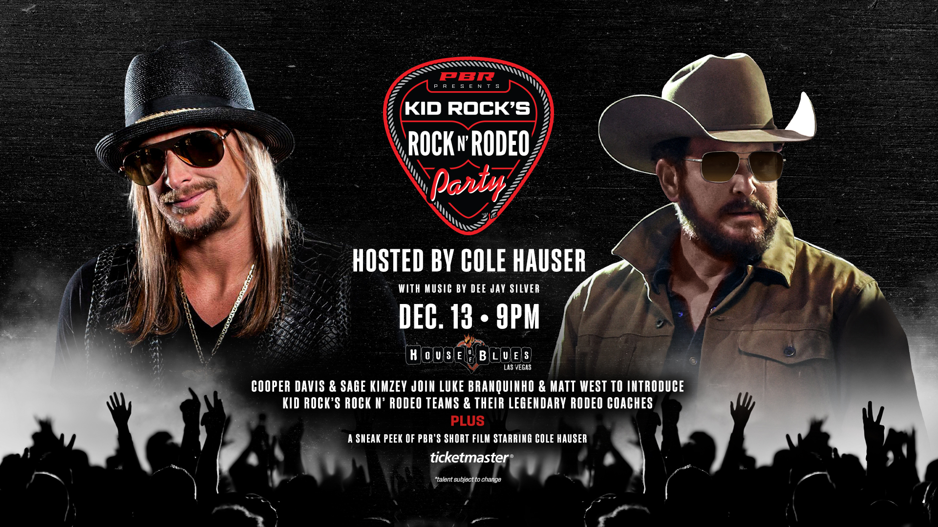Kid Rock's Rock N' Rodeo to launch with exclusive party in Las Vegas hosted  by Cole Hauser on December 13, PBR