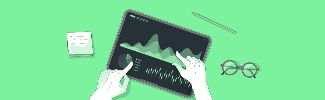 Illustration of a tablet with MRP data next to a notepad (cover image)