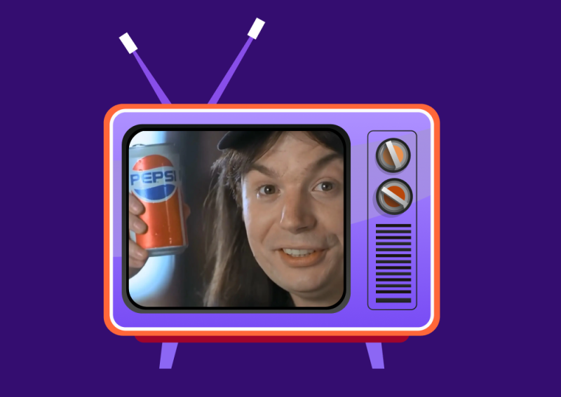 Product placement thumbnail - Mike Myers with a Pepsi