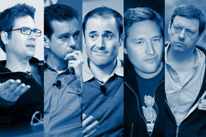 Image of the five Twitter founders