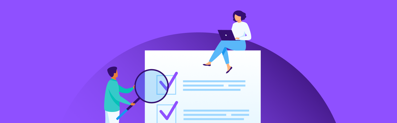 Illustration of a checklist with people (Cover Image)