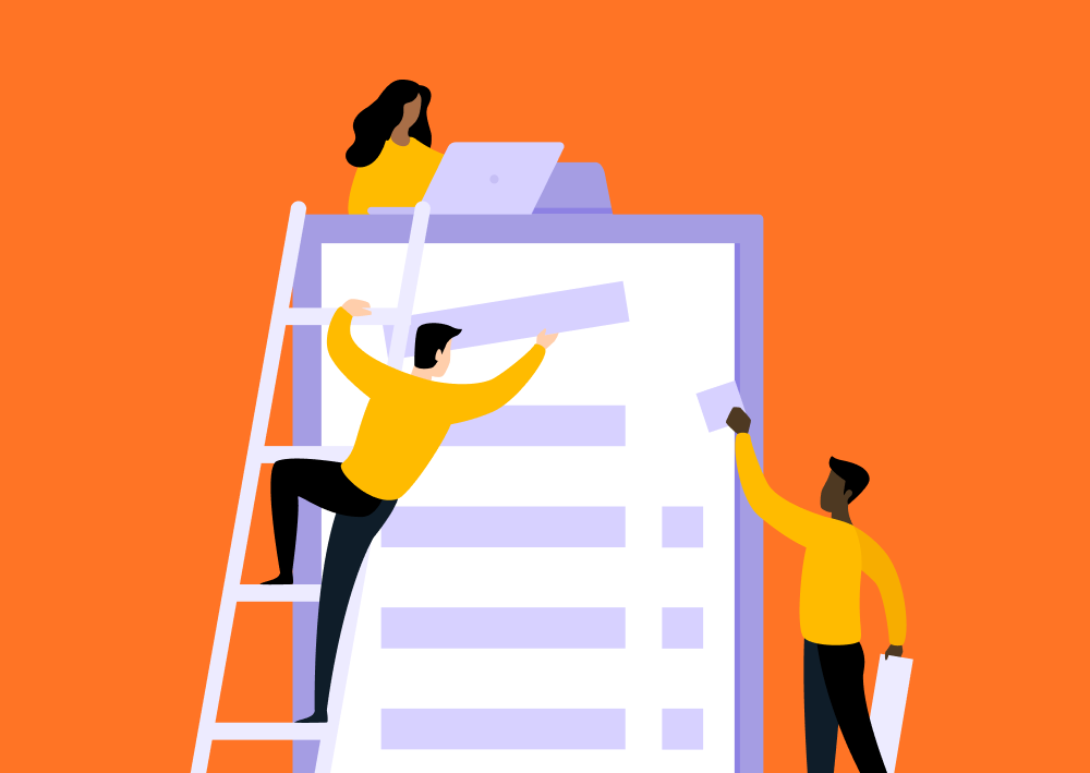 Brand Randomization image of survey questions being assembled