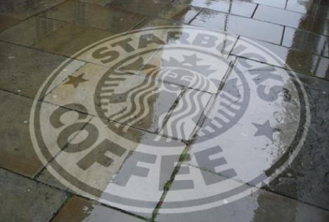 Starbuck reverse graffiti