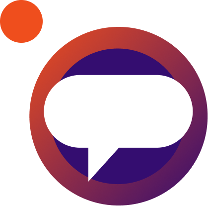 Chat bubble orange-purple gradiant