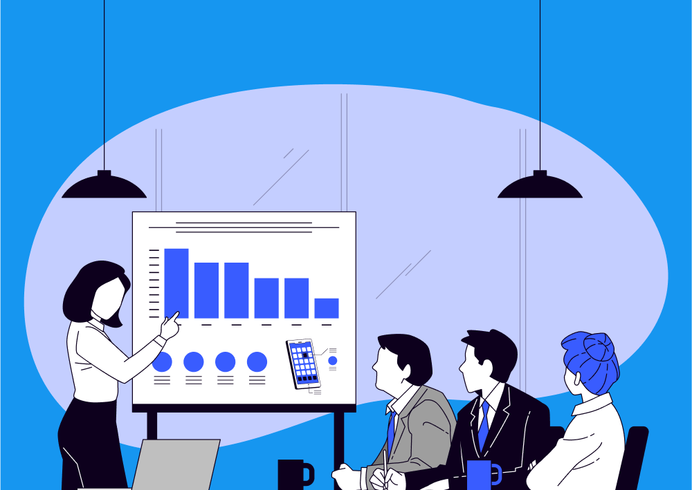 Illustration of a person giving a presentation [Thumbnail]