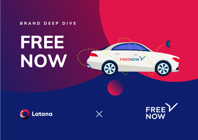 Latana x Free Now logos with car (Cover Image)