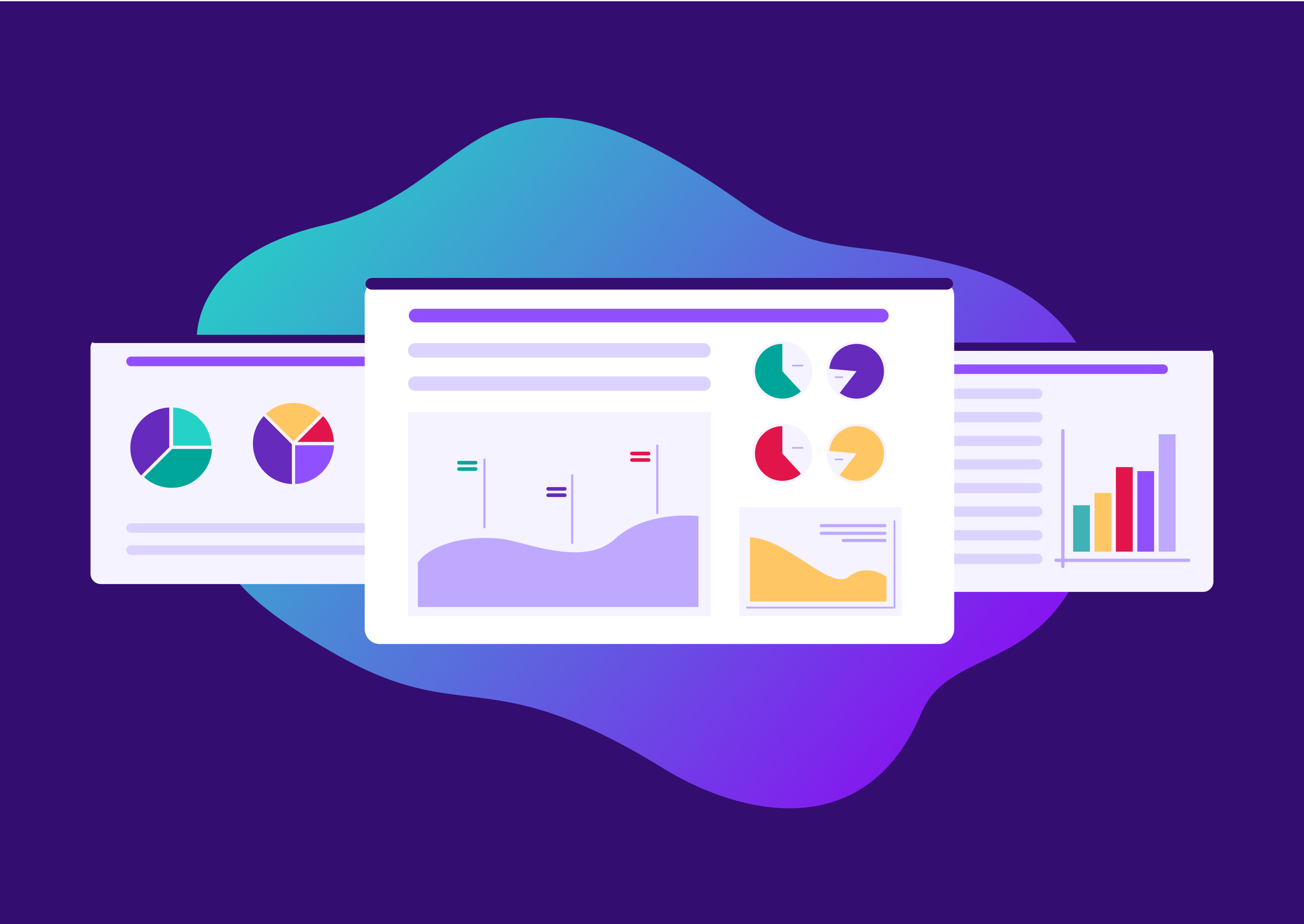 Hero image with multiple KPIs