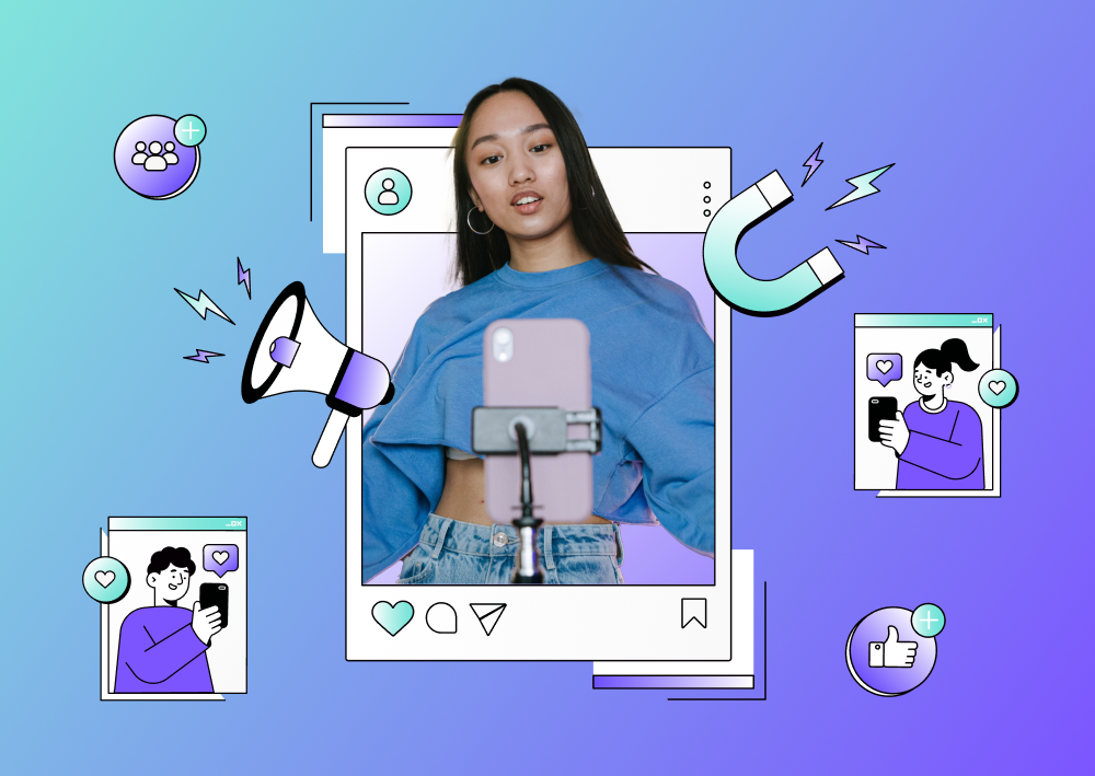 Illustration of a women standing in front of a phone with icons surrounding [Thumbnail]