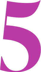 Number 5 - violet font color