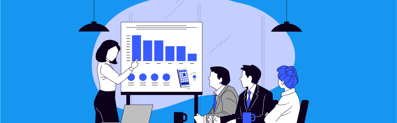 Illustration of a person giving a presentation [Cover Image]