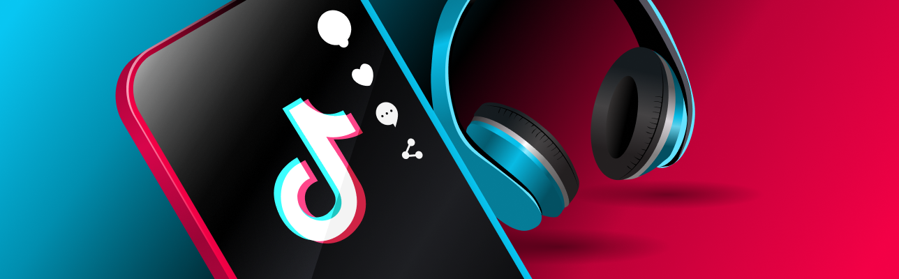 TikTok logo with headphones [Cover Image]