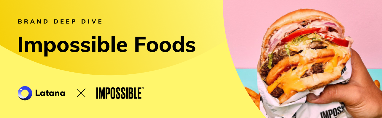 Latana x Impossible Foods with burger in background