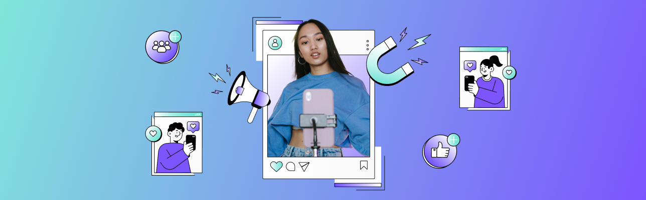 Illustration of a women standing in front of a phone with icons surrounding [cover image]