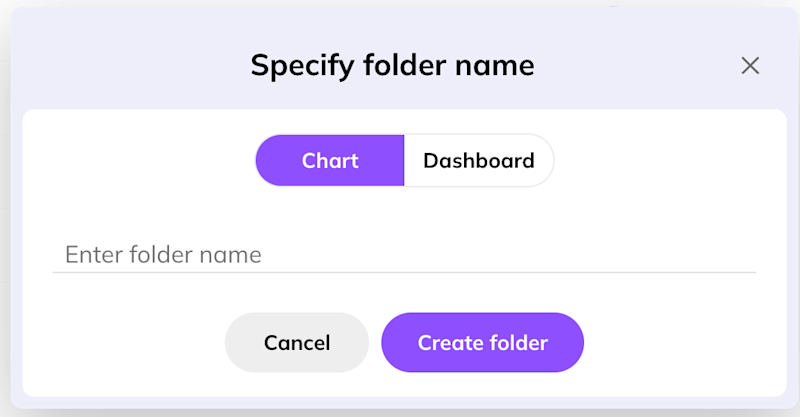 specify new folder name