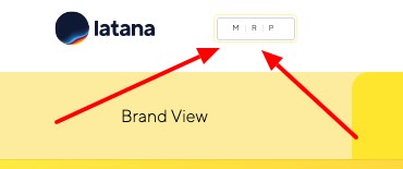 Latana brand analytics platform MRP button