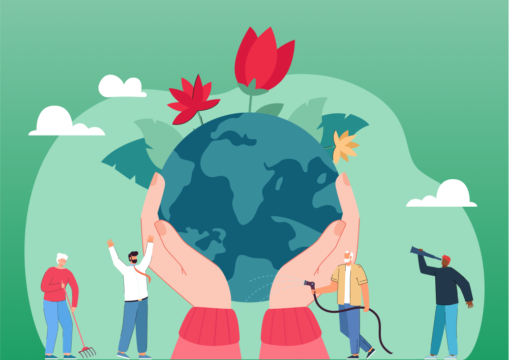 Illustration of a planet in hands [Thumbnail]