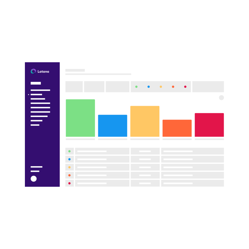 Illustration of colorful dashboard with graph