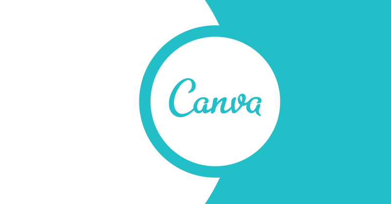 Canva logo on a blue and white background (Hero Image)