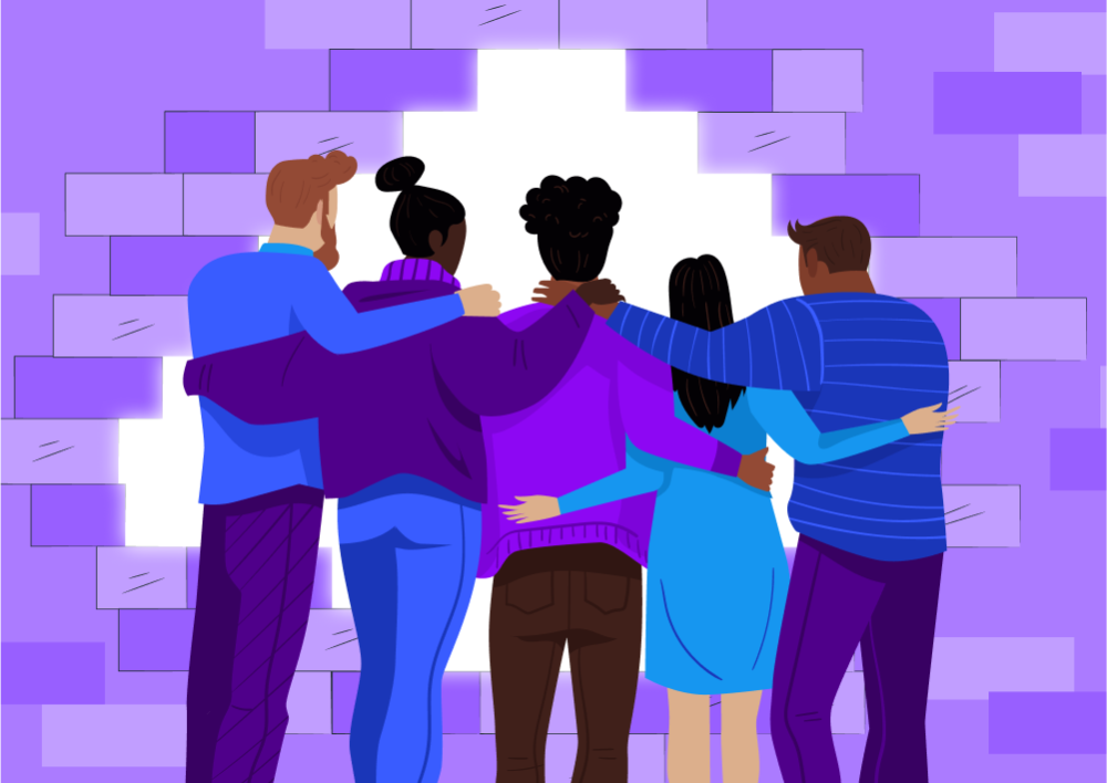 How To Get Brand Inclusivity Right In 2022 thumbnail image of people facing a hole in a wall