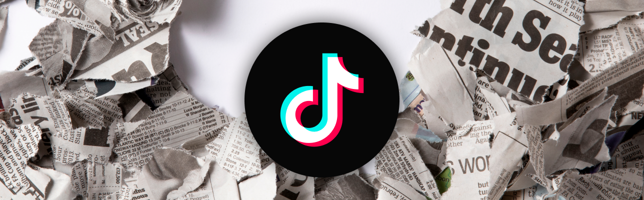TikTok logo with newspapers [Cover Image]
