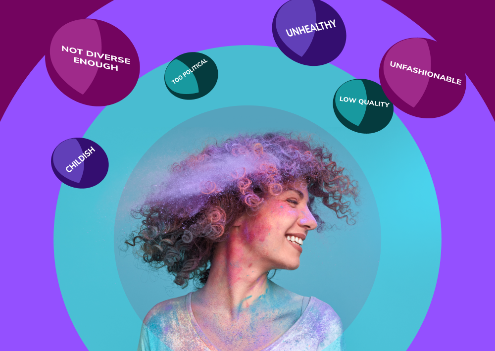 Brand shaking off unwanted associations.