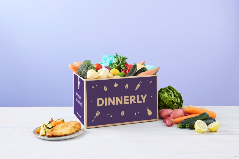 Dinnerly Box with food overflowing