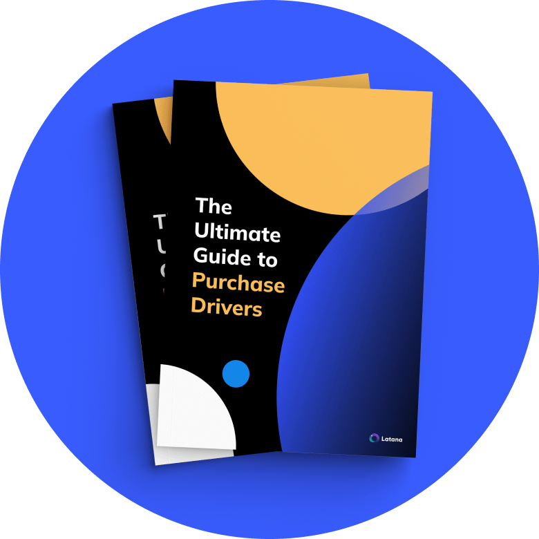 Rounded illustration with book Ultimate Guide to Purchase Drivers