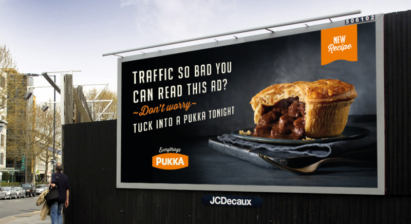 Photo of Pukka Pies billboard