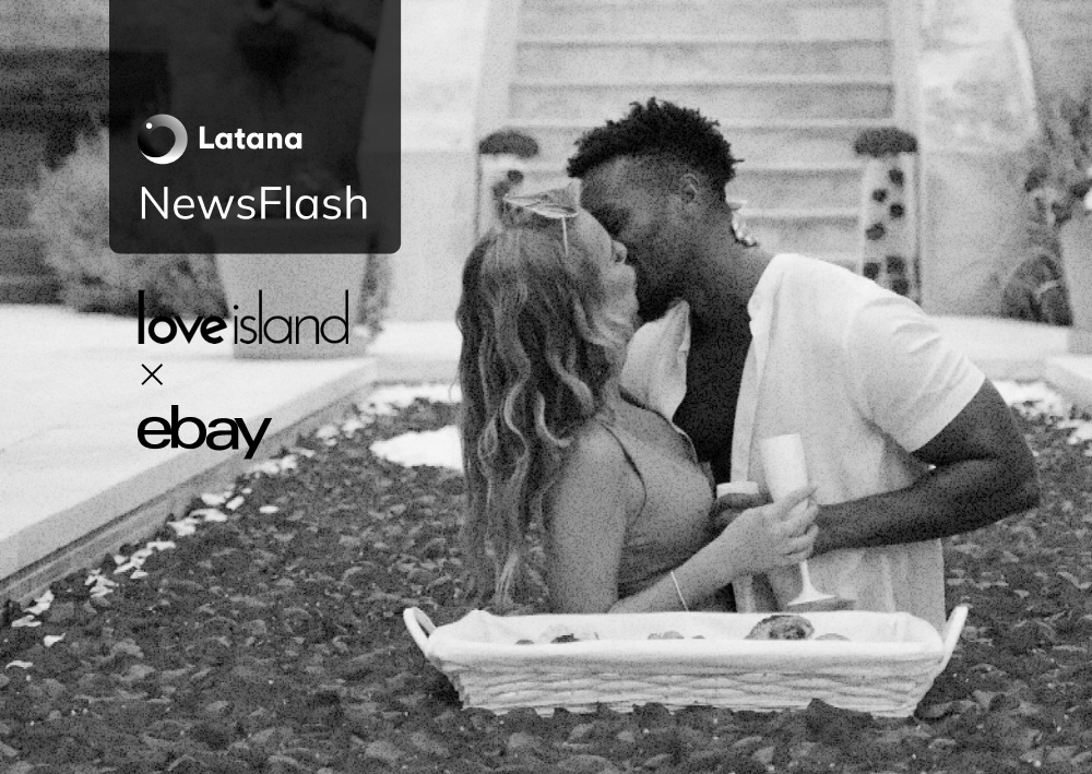 Image from Love Island with logo + eBay logo