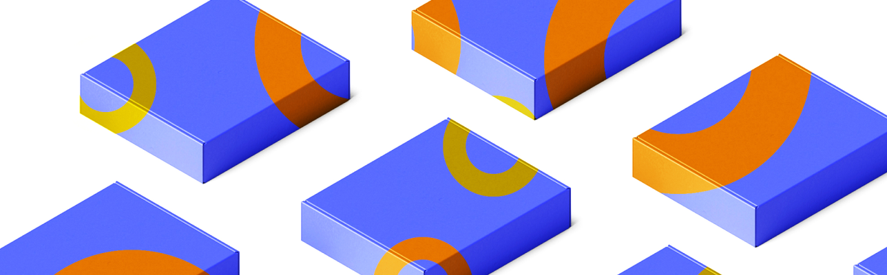 Illustration of blue boxes with orange rings (Cover Image)