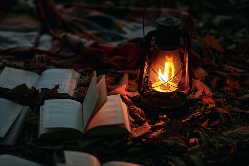 Photo of a lantern with books [Article Image]