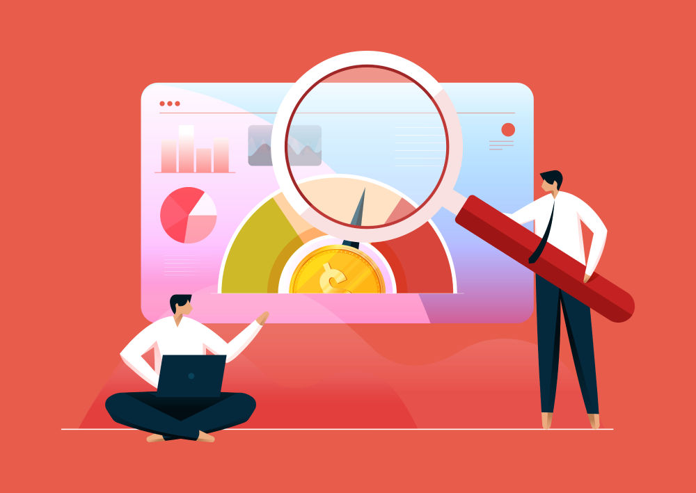 Illustration of two people with a magnifying glass [Thumbnail]