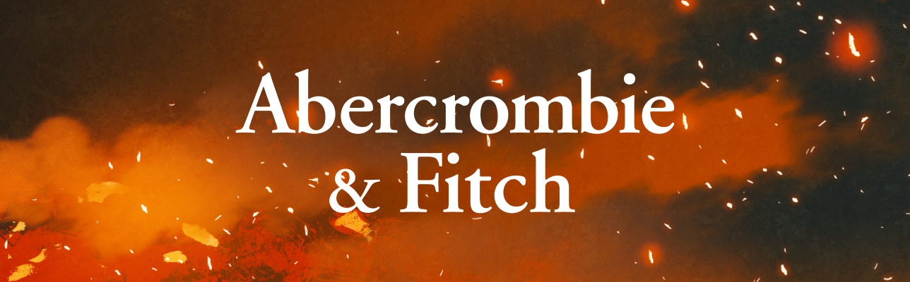 Abercrombie & Fitch logo with fire behind (cover image)