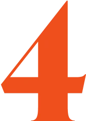 Number 4 - orange font color