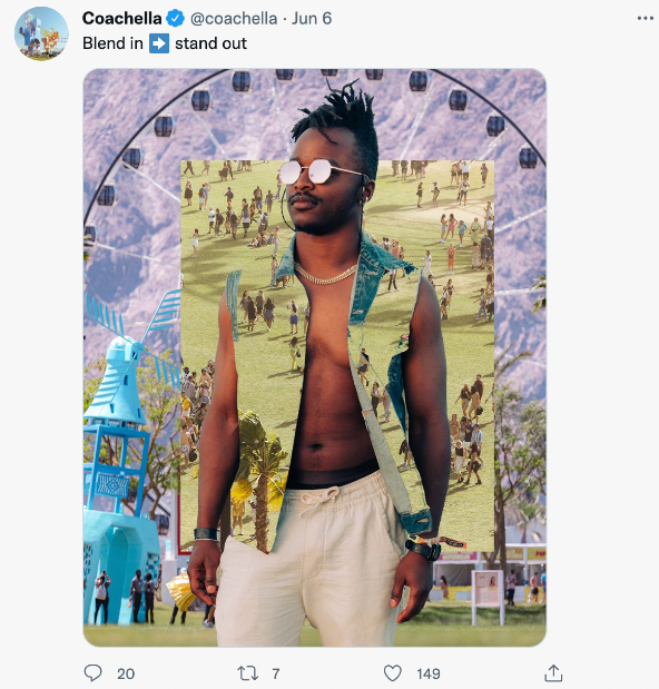 Screenshot of Coachella tweet
