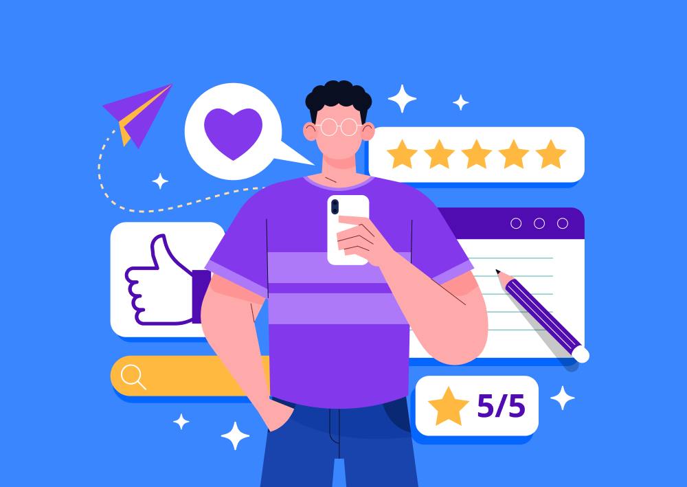 Illustration of a man surrounded by brand perception (Thumbnail)