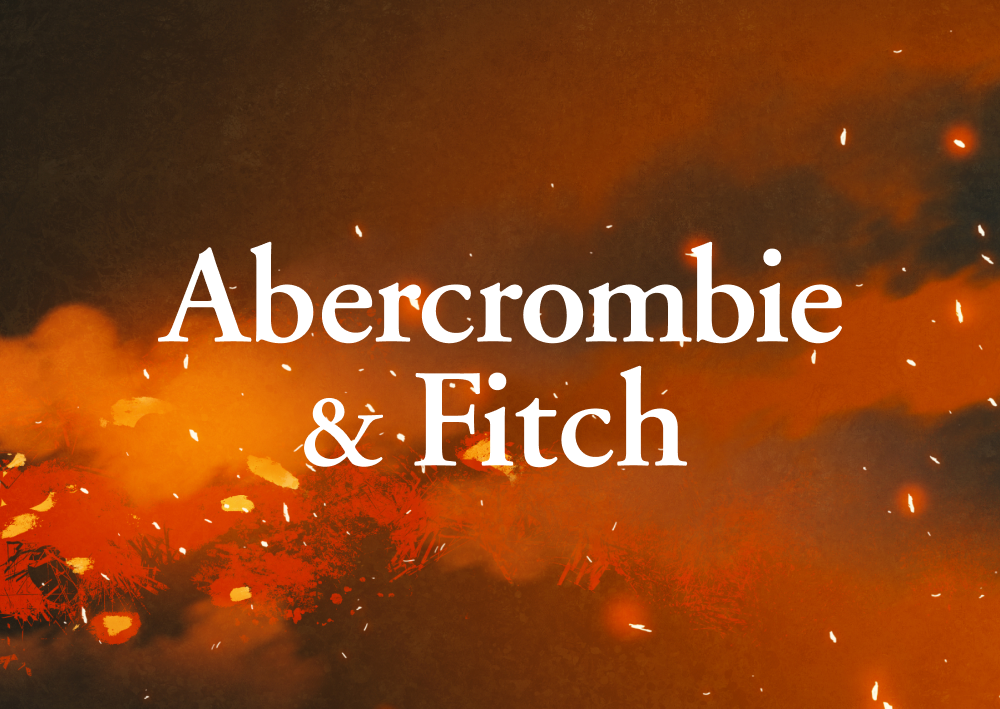 Abercrombie & Fitch logo with fire behind (thumbnail)