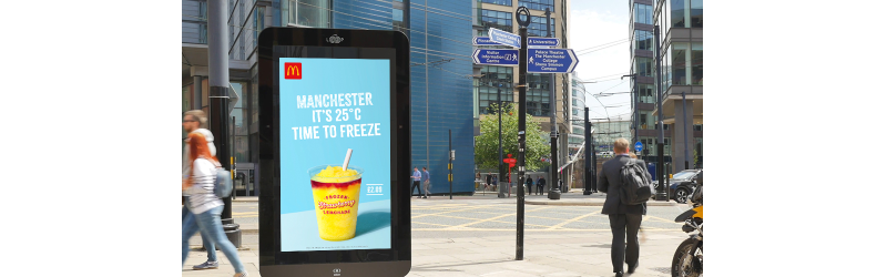 Example of smart data Manchester OOH campaign