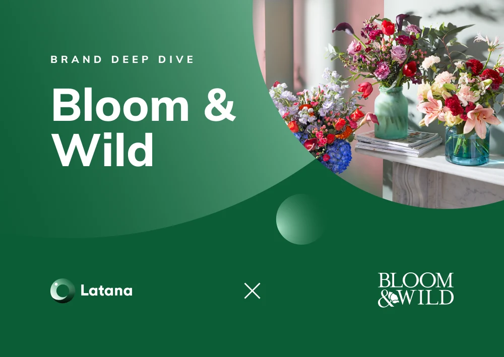Latana x Bloom & Wild logos with flowers (Thumbnail)
