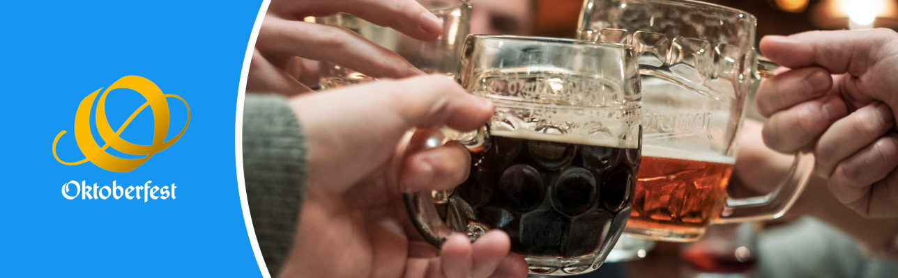 Oktoberfest logo with image of beers [Cover Image]