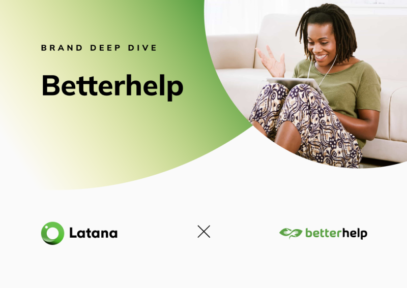 Latana x Betterhelp logos with woman in background (Thumbnail)
