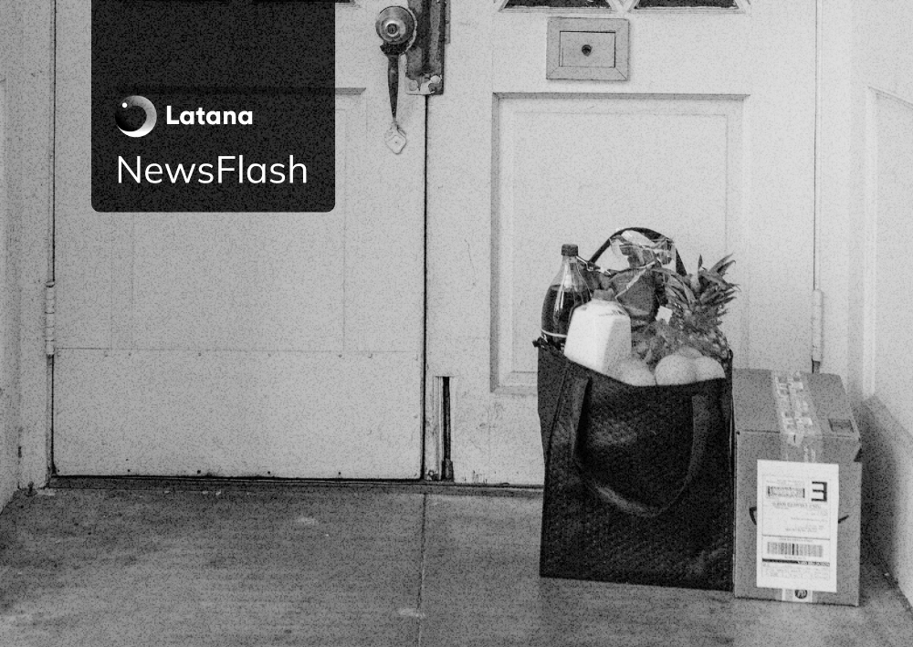 Image of grocery bag on front steps [Thumbnail]