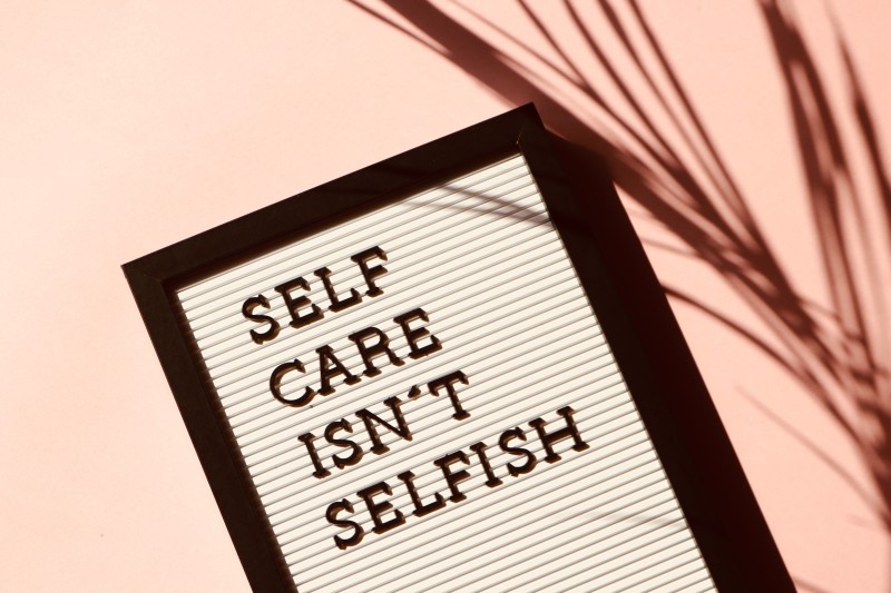 Image of self care is not selfish sign [Article Image]