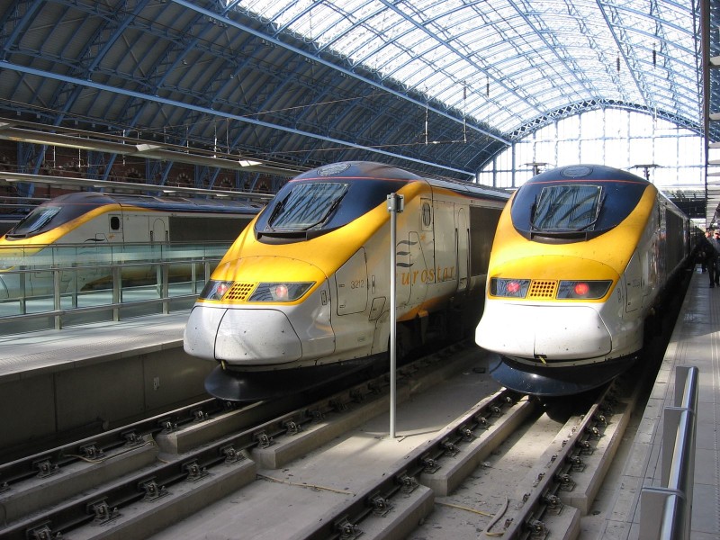 Image of two Eurostar trains