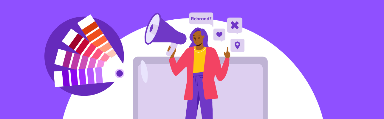 Illustration of a women with a megaphone (cover image)