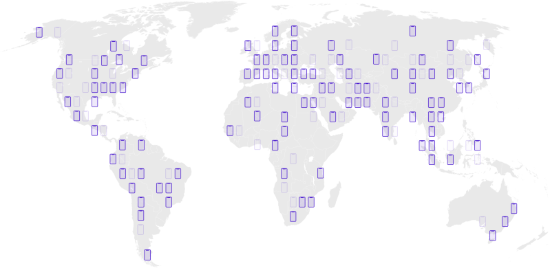 Map with purple squares