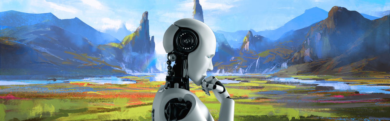 Robot with background [Cover Image]